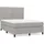 vidaXL Boxspringbett mit Matratze Hellgrau 140x200 cm Stoff