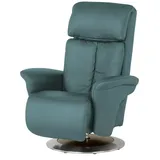 HIMOLLA Fernsehsessel 7418 Leder 81 x 111 x 95 cm Türkis/Petrol elektrisch mit Massagefunktion