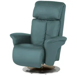 HIMOLLA Fernsehsessel 7418 Leder 81 x 111 x 95 cm Türkis/Petrol elektrisch mit Massagefunktion