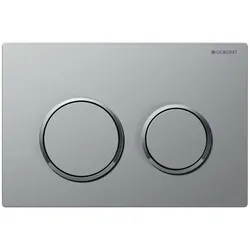 Geberit Omega20 Betätigungsplatte für 2-Mengen-Spülung (seidenglanz-verchromt / hochglanz-verchromt / seidenglanz-verchromt)