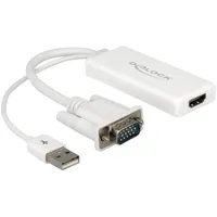 DeLock 62460 VGA zu HDMI Adapter mit Audio Weiß