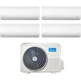 Midea - quadri split inverter klimagerät xtreme serie 9+9+12+12 mit m4oe-28hfn8 r-32 wi-fi integriert 9000+9000+12000 - neu