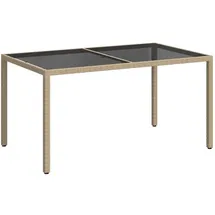 vidaXL Gartentisch 150 x 90 x 75 cm Beige