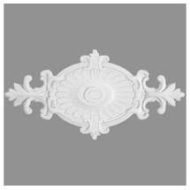 PROVISTON Stuckrosette Polystyrol Durchmesser 590 x 310 mm Weiß Deckenrosette | PROVISTON