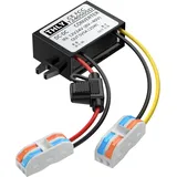 Spannungswandler 12V auf 5V, 24V auf 5V Spannungswandler 5A 25W mit Sicherung Wasserdicht und Schnellverbinder Kabelverbinder, DC DC Wandler 12V 5V für Autoelektronik Golfwagen Licht (8-40V Eingänge)