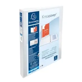 Exacompta 10x Ringbuch Kreacover 15 mm-Ring-ø Weiß