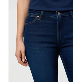 Wrangler Skinny-fit-Jeans "SIENNA", Damen, Gr. 30, Länge 34, nightshade, Denim/Jeans, Obermaterial: 82% Baumwolle, 8% Lyocell, 8% Polyester, 2% Elasthan, unifarben, skinny fit lang, Jeans, im Five-Pocket Style