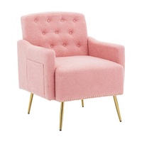 DOTMALL Armlehnstuhl Moderner,Teddy-Samt-Freizeitstuhl, gepolsterter Sessel (1 St) rosa