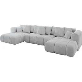 altdecor Eckcouch Cord 6-Sitzer Grau