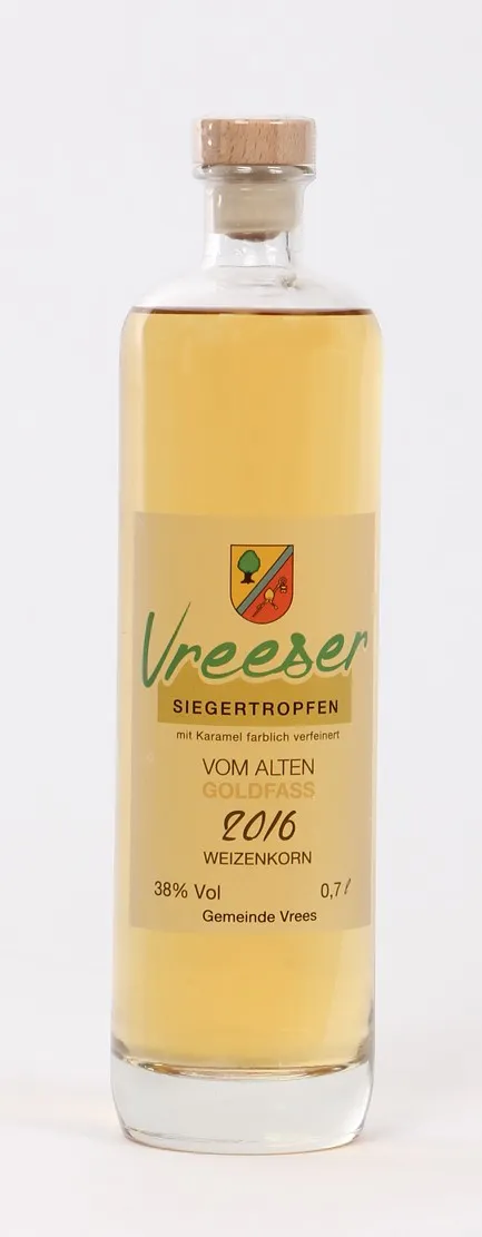 Vreesner Siegertropfen, Spirituose aus Weizen 38%