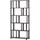 Woood Bücherregal 186 x 90 x 30 cm Dunkelbraun