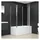 vidaXL Duschabtrennung 120x69x130 cm Hartglas Transparent