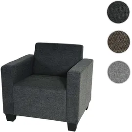 Mendler Relaxsessel Lyon Stoff/Textil 82 x 76 x 0 cm anthrazit-grau mit Rollen