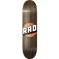 RAD Unisex – Erwachsene Solid Logo Skateboard, Vintage Maple, 8.25"