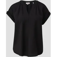 S.Oliver Blusenshirt aus Viskose schwarz