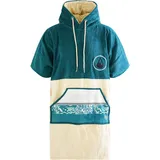 Wave Hawaii Cotton Velours Poncho Petrol M blau