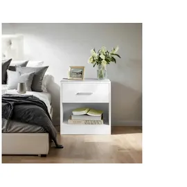 VASAGLE Nachtschrank 39,0 x 28,0 x 41,0 cm Weiß
