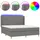 vidaXL Boxspringbett 180 x 200 cm Dunkelgrau