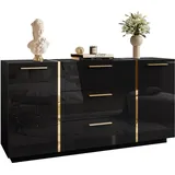 lookway Kommode 158 x 81 x 41,3 cm Schwarz