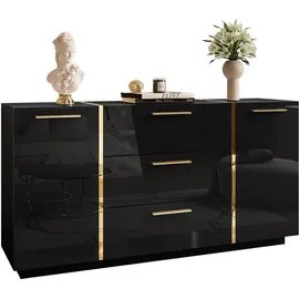 lookway Kommode 158 x 81 x 41,3 cm Schwarz