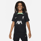 Nike Liverpool FC Strike Nike Dri-FIT Fußballoberteil aus Strickmaterial für ältere Kinder - Schwarz, XS