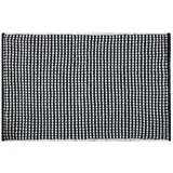 spirella Badematte CONE, Höhe 16 mm, Badteppich, 75% Polyester, 25% Acryl, Anti-Rutsch Beschichtung, 3D-Effekt durch spezielle Webstruktur, Für Fussbodenheizung geeignet, Waschbar 30°, Schnelltrocknend, Polyester, Polyacryl, rechteckig schwarz