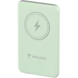Verbatim Charge 'n' Go Magnetic Wireless Powerbank 5000 mAh Fast Charge, Quick Charge 3.0, Usb PD 3. - Grün