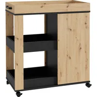 Forte Barschrank Homebar 77,4 x 88,5 x 42 cm Schwarz