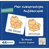 Schulbuchverlag Anadolu Mein Zweisprachiges Aufdeckspiel, Zu Hause Deutsch-Englisch (Kinderspiel)