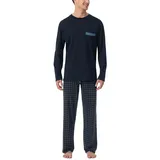 SCHIESSER Herren Schlafanzug Lang-Comfort Nightwear Pyjamaset, Nachtblau_180262, 48