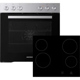 Respekta HS2001-26 Einbau Herdset mit Glaskeramikkochfeld
