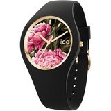 ICE-Watch - ICE flower Black dahlia - Schwarze Damenuhr mit Silikonarmband - 021737 (Small +)