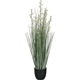 Creativ green Kunstgras CREATIV GREEN "Gras Juncus", grün, H:60cm, Kunststoff, Kunstpflanzen, mit zarten Blüten