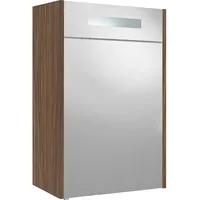 Evenes Spiegelschrank m. bel. Blende, Eiche Khaki, 1 Tür,