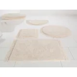 MY HOME Badematte »Finca, Badvorleger, Badezimmer Teppich«, rutschhemmend beschichtet, fußbodenheizungsgeeignet-strapazierfähig, Fransen, Boho, Badteppich, Bio-Baumwolle, auch als 3 teiliges Set beige