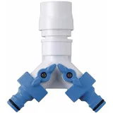 Takagi 2-Wege-Verteiler-Ventil 4,4x10,6x11,6 cm blau