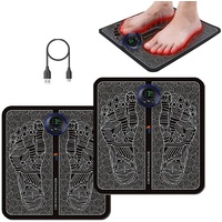 Elektrische Fußmassageräte EMS, USB Tragbare Foot Massager Intelligente Massagematte Frequenzen Foot Health Massager Fördern Sie Die Durchblutung, Mindern Sie Muskelschmerzen 2Pcs