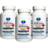 Curcuma KURKUMA + INGWER + PFEFFER SuperKombi 360 (3x120) Kapseln CURCUMIN & GINGEROL & PIPERIN - NATUR PUR - OHNE ZUSATZSTOFFE. 27090-3