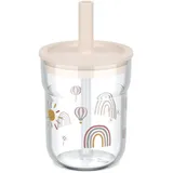 Mepal Kinder-Trinkglas mit Trinkhalm Mio 250 ml - Sunshine - Rainbow