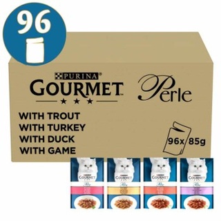 Purina Gourmet Perle Еrlesene Streifen in Gelee Sorten-Mix 96 x 85 g