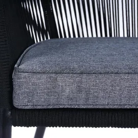Estexo Gartenstuhl Lounge Stuhl 2er Set Gartensessel 56 x 76 x 56 cm schwarz