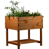 Dobar Hochbeet Kubus 2.0 78 x 58 x 78 cm Braun
