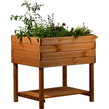 Dobar Hochbeet Kubus 2.0 78 x 58 x 78 cm Braun