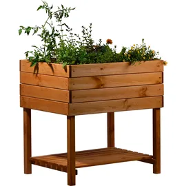 Dobar Hochbeet Kubus 2.0 78 x 58 x 78 cm Braun