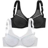petite fleur by lascana Bügel-BH 100C Schwarz/Weiß/Türkis