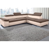 sit&more Ecksofa Valantine V, wahlweise mit Bettfunktion, braun