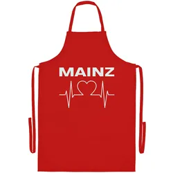 multifanshop Grillschürze - Mainz - Herzschlag - Druck weiß - Schürze
