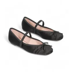 Pretty Ballerinas für Damen. 51586 Ballerinas Kristen schwarz (36), Leder, Wohnung, 1 bis 3 cm, Keine, Lässig