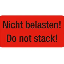 250 EICHNER Warnetiketten rot »Nicht belasten!« 100,0 x 50,0 mm