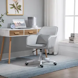 Homcom Massage Bürostuhl Schreibtischstuhl Computerstuhl Drehstuhl Arbeitsstuhl mit Vibrationsfunktion Armlehnen höhenverstellbar Samt 57 x 70 x 78-86 cm